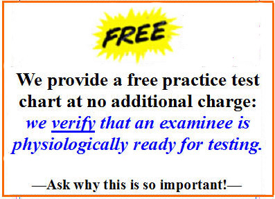 Los Angeles polygraph test with free test chart